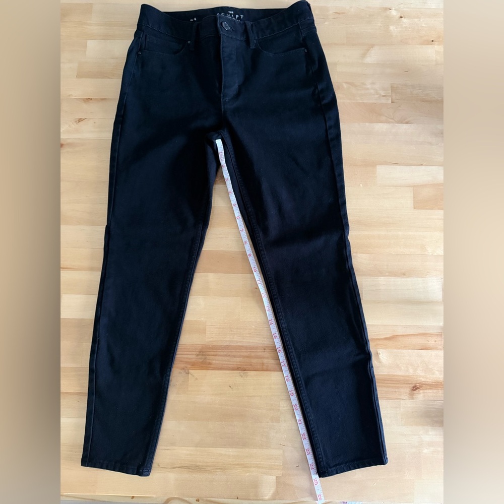 White House Black Market Sculpt Skinny Ankle Jeans Black Size 4 EUC - Picture 5 of 7